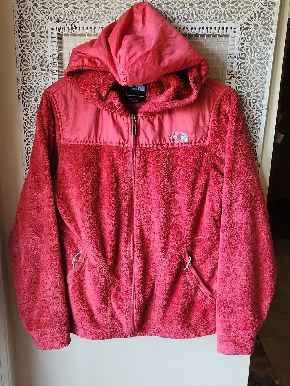 North Face Womens Osito Hooded Jacket Pink